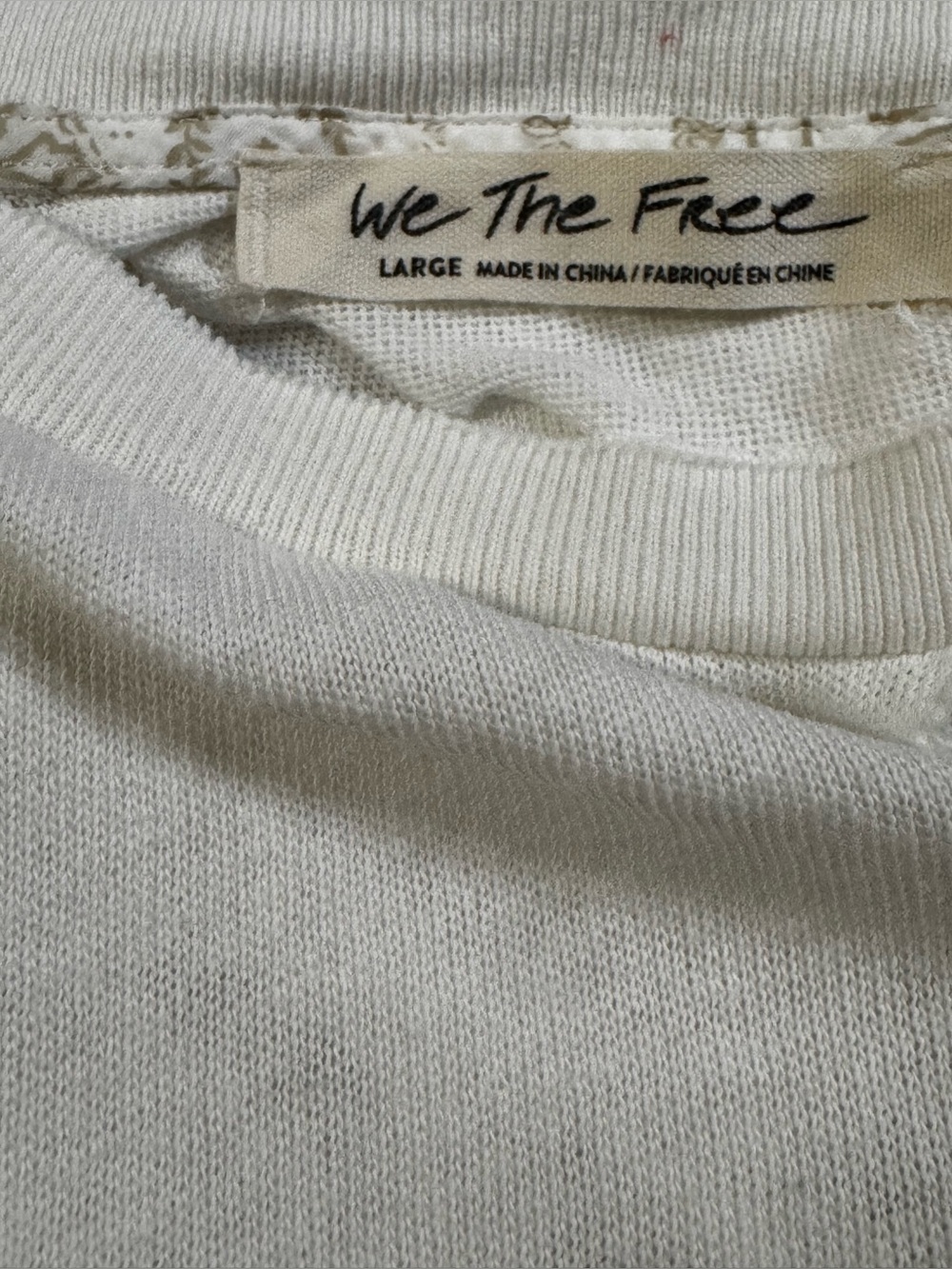 We The Free Ruby Tee in Ivory White size Large - Picture 8 of 8